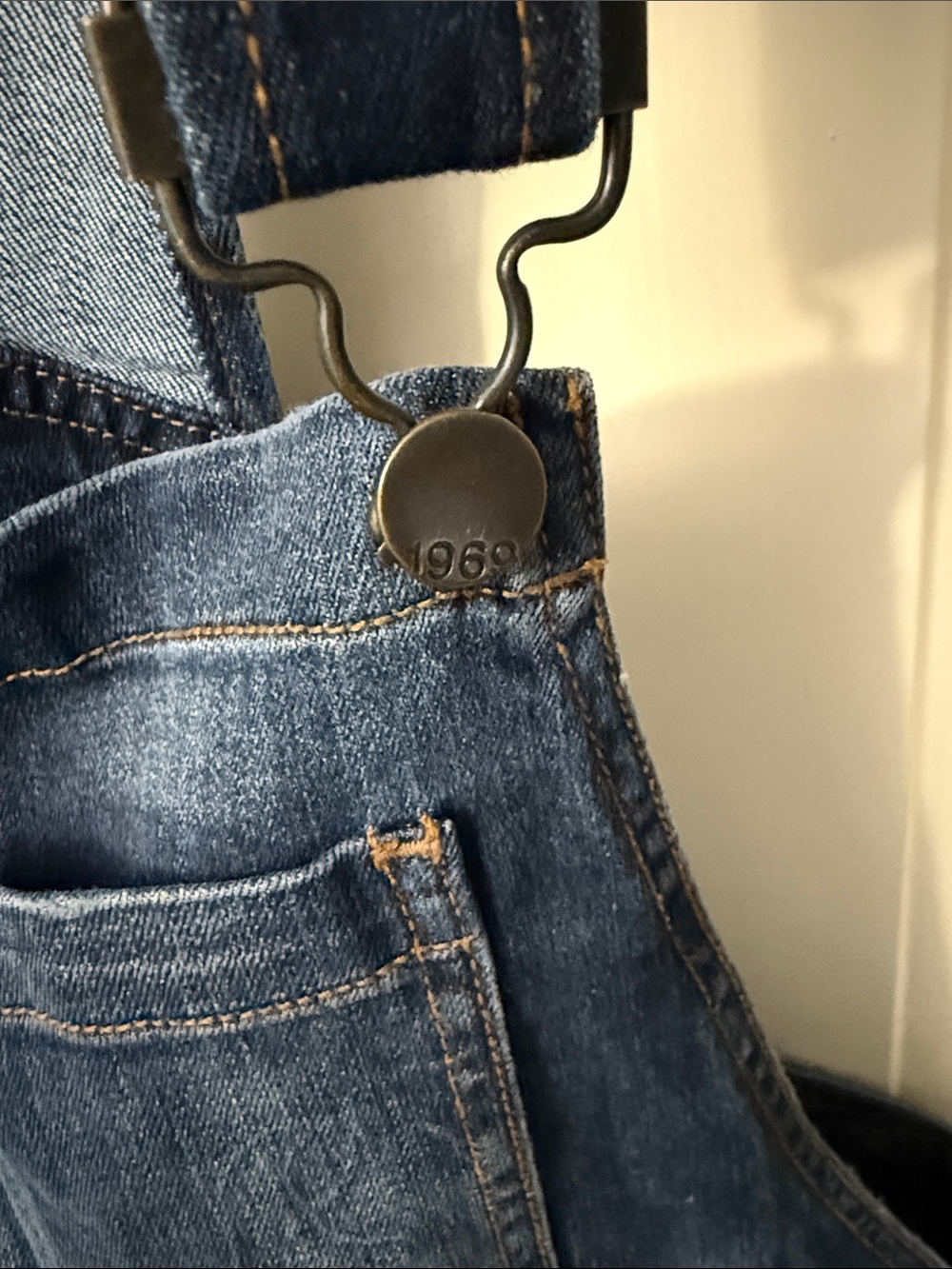 GAP Dark Blue Denim Overalls with Front Bib - Picture 3 of 4